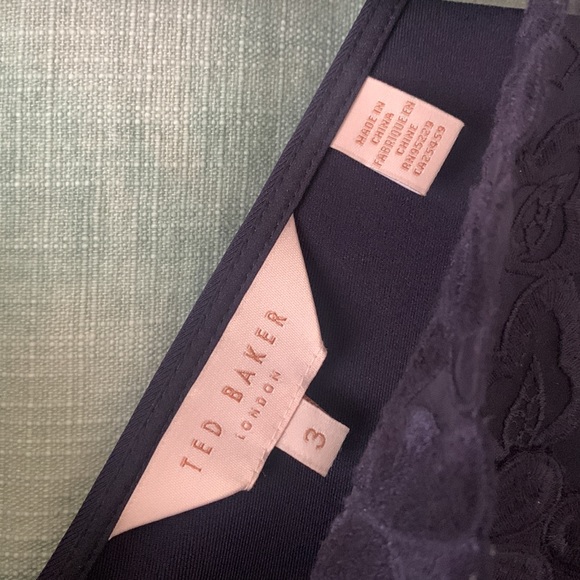 Ted Baker London purple embroidered floral mini dress - Picture 5 of 7